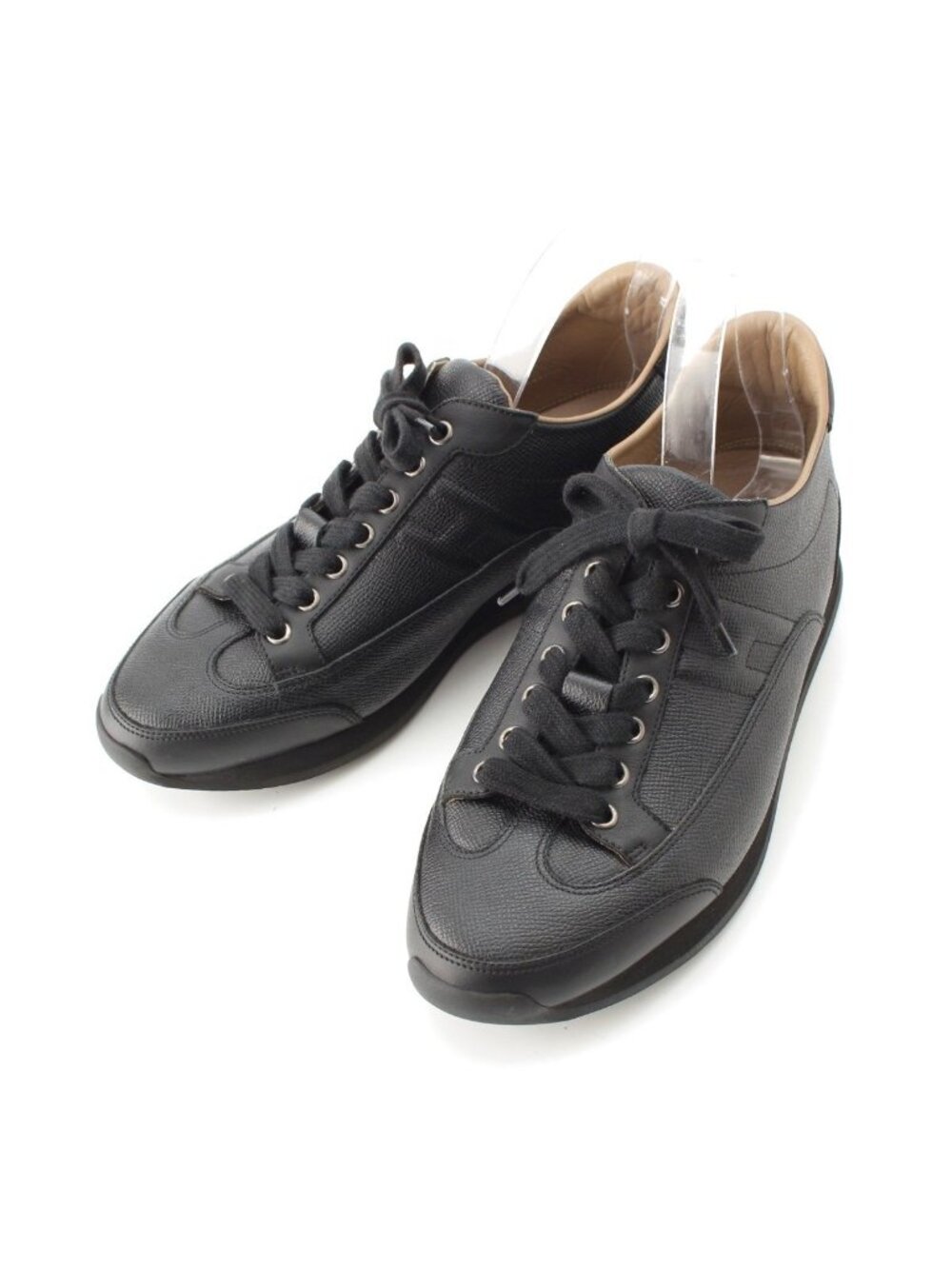 Hermes Quick Leather Bouncing Sneakers Black